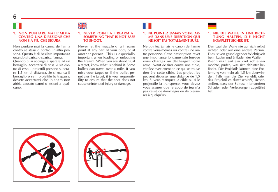 Benelli SuperNova Tactical Pump Shotgun User Manual | Page 7 / 134