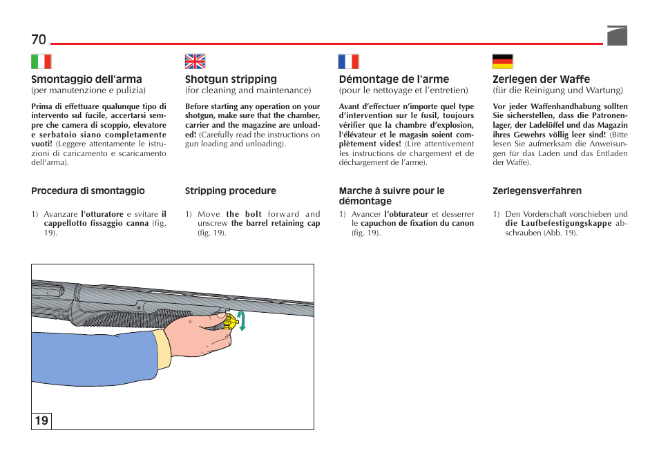 Benelli SuperNova Tactical Pump Shotgun User Manual | Page 71 / 134