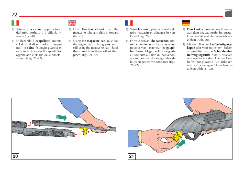 Benelli SuperNova Tactical Pump Shotgun User Manual | Page 73 / 134