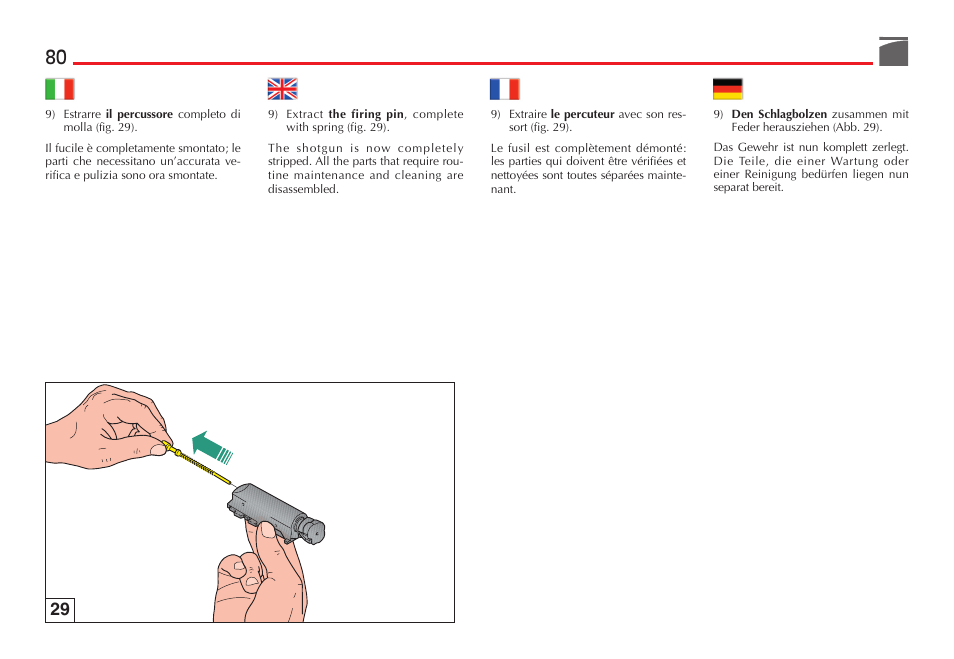 Benelli SuperNova Tactical Pump Shotgun User Manual | Page 81 / 134