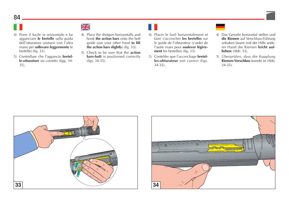Benelli SuperNova Tactical Pump Shotgun User Manual | Page 85 / 134