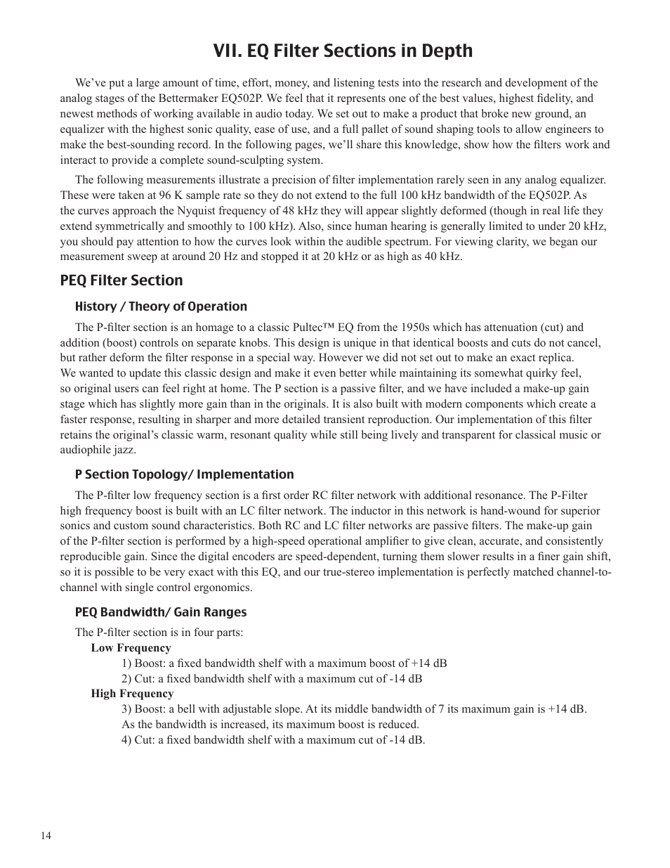Bettermaker EQ 502P User Manual | Page 14 / 19
