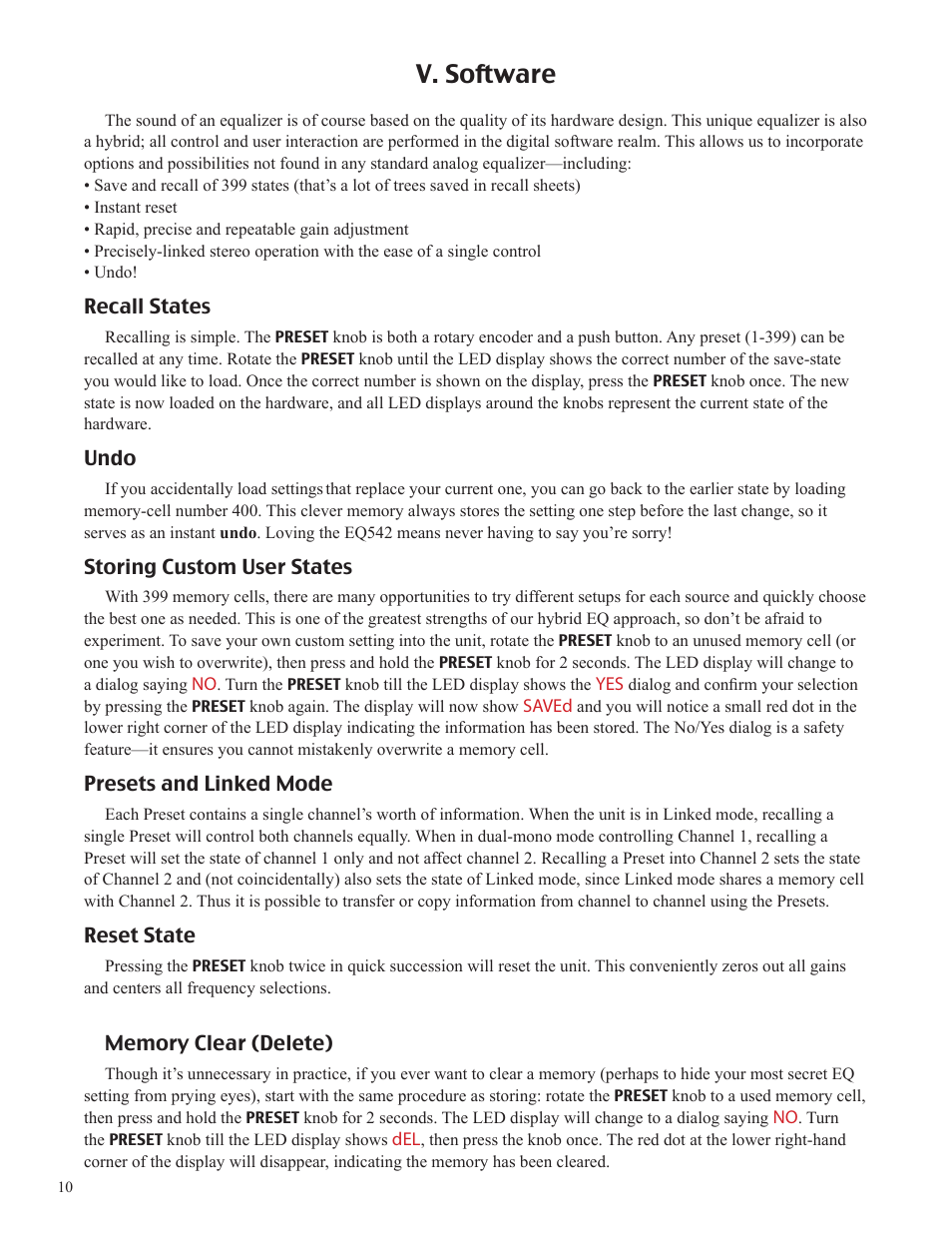 V. software | Bettermaker EQ542 User Manual | Page 10 / 17