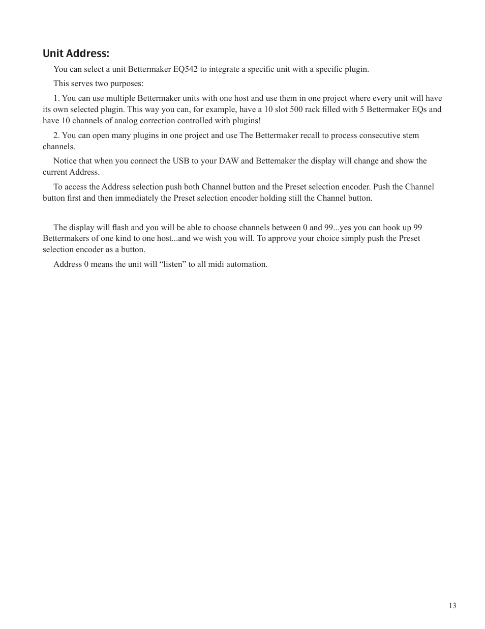 Bettermaker EQ542 User Manual | Page 13 / 17