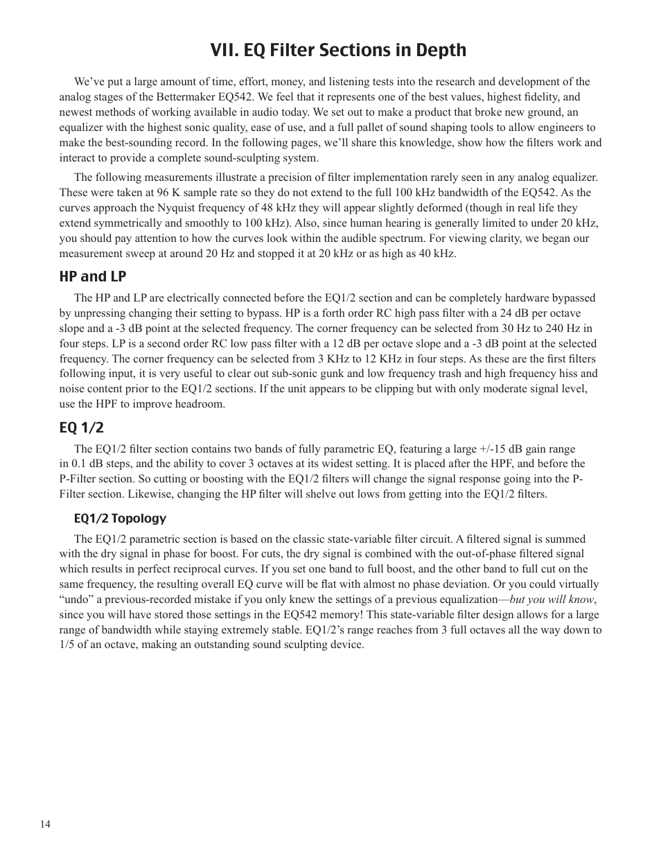 Bettermaker EQ542 User Manual | Page 14 / 17