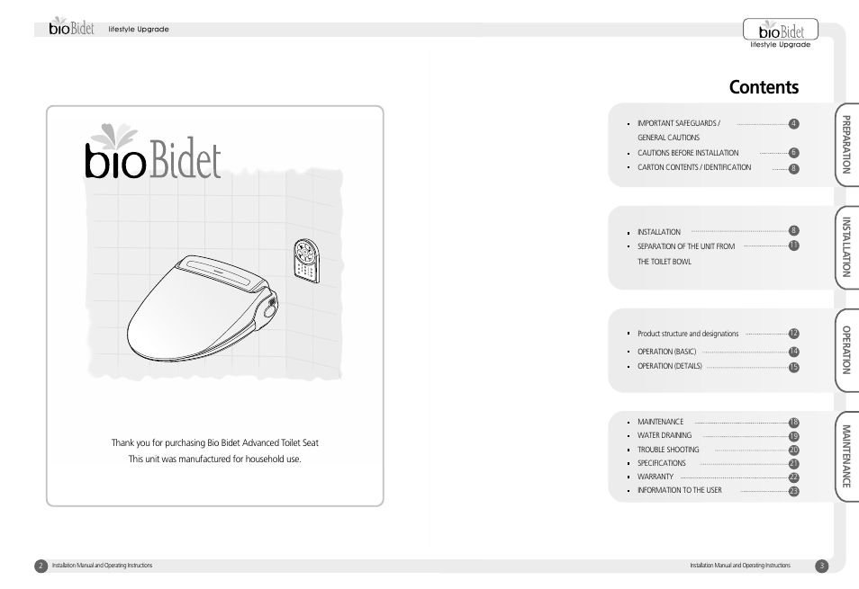 Bio Bidet Harmony Luxury Class Bidet Seat BB-400 User Manual | Page 2 / 12