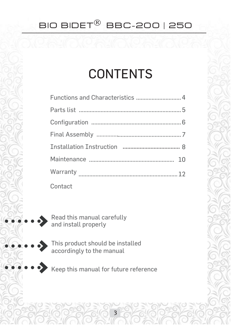 Bio Bidet Envie Bidet Attachment BB-200 User Manual | Page 3 / 13
