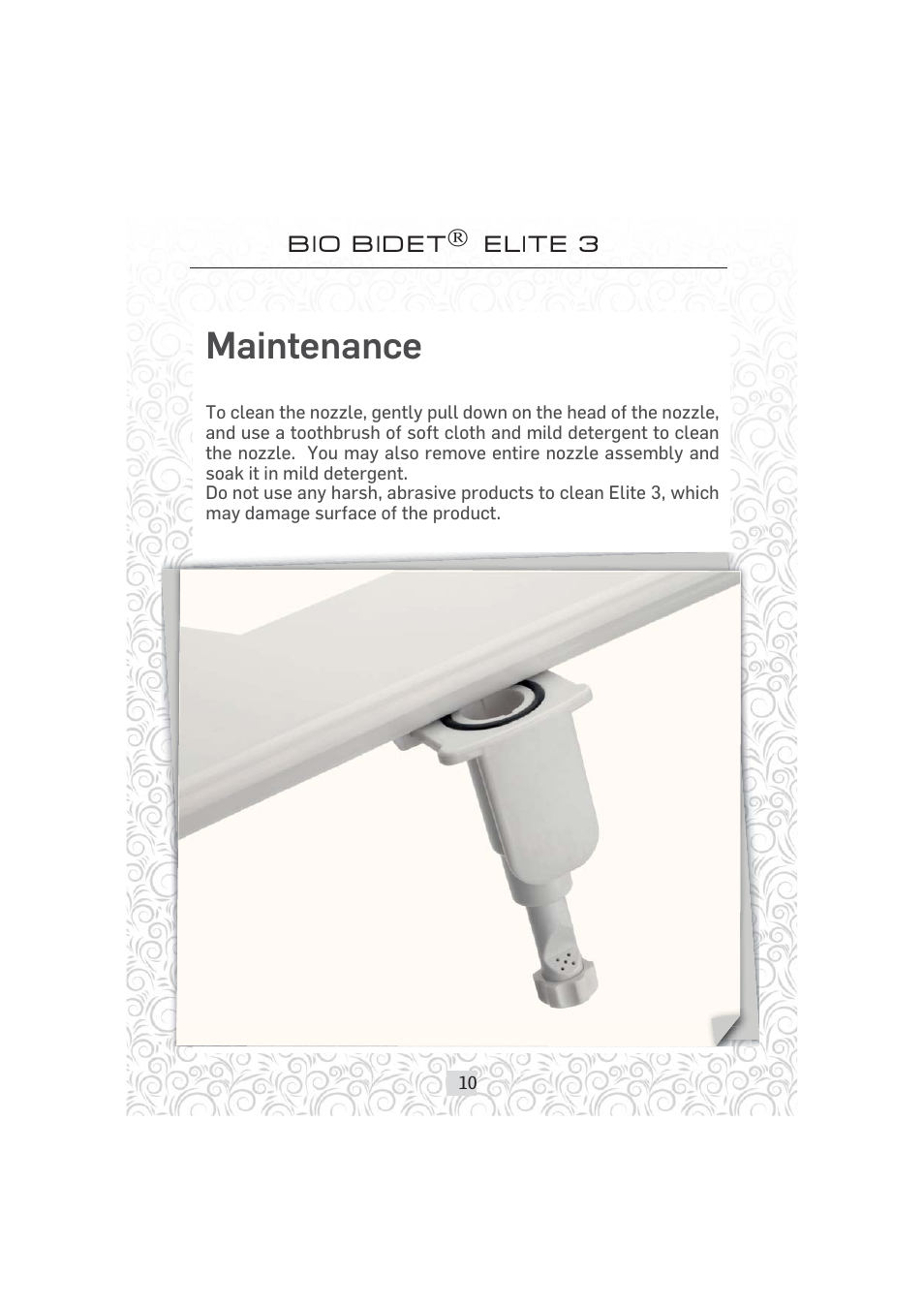 Maintenance | Bio Bidet Elite3 Bidet Attachment User Manual | Page 10 / 13