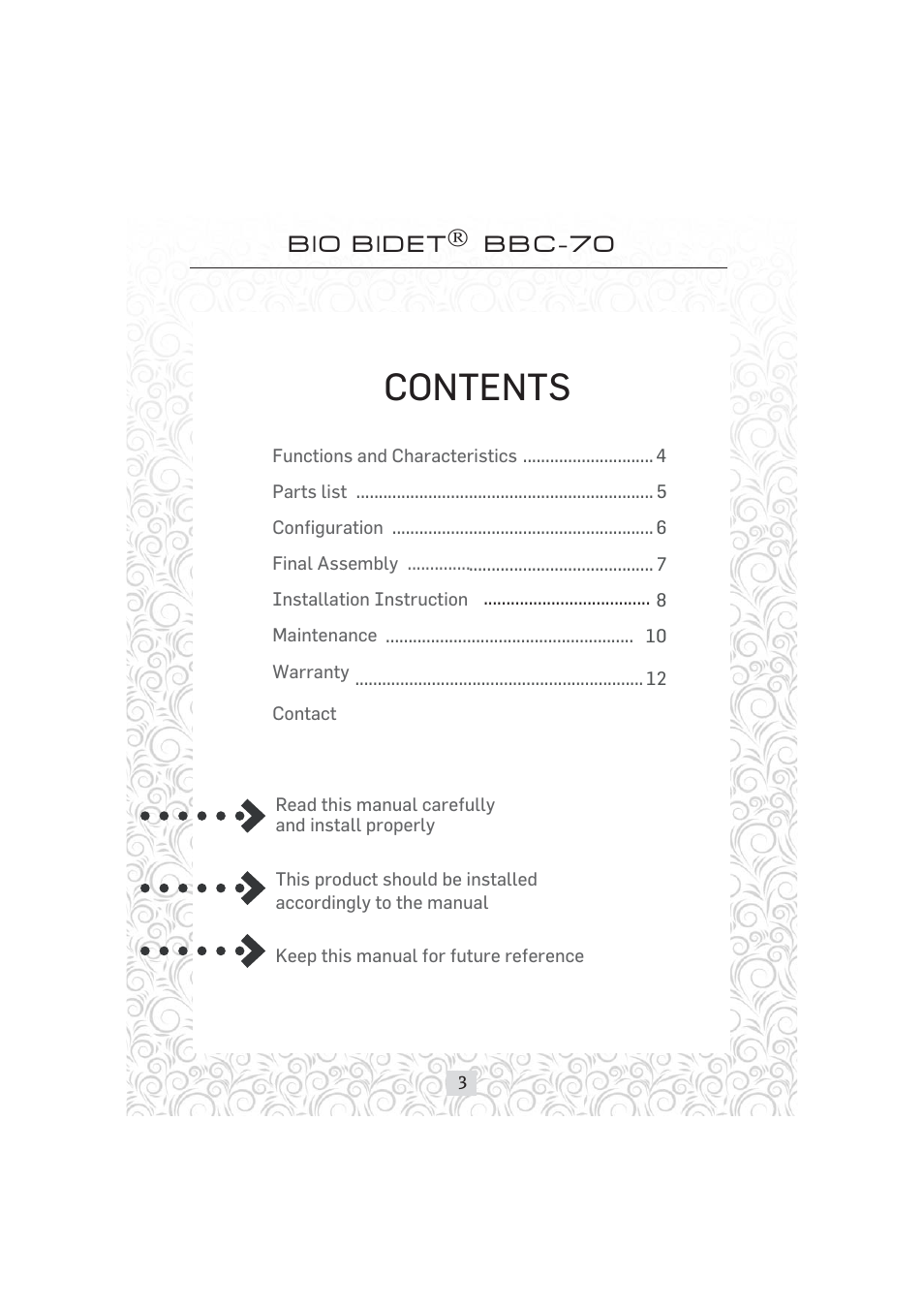 Bio Bidet Simplet Bidet Attachment BBC-70 User Manual | Page 3 / 13