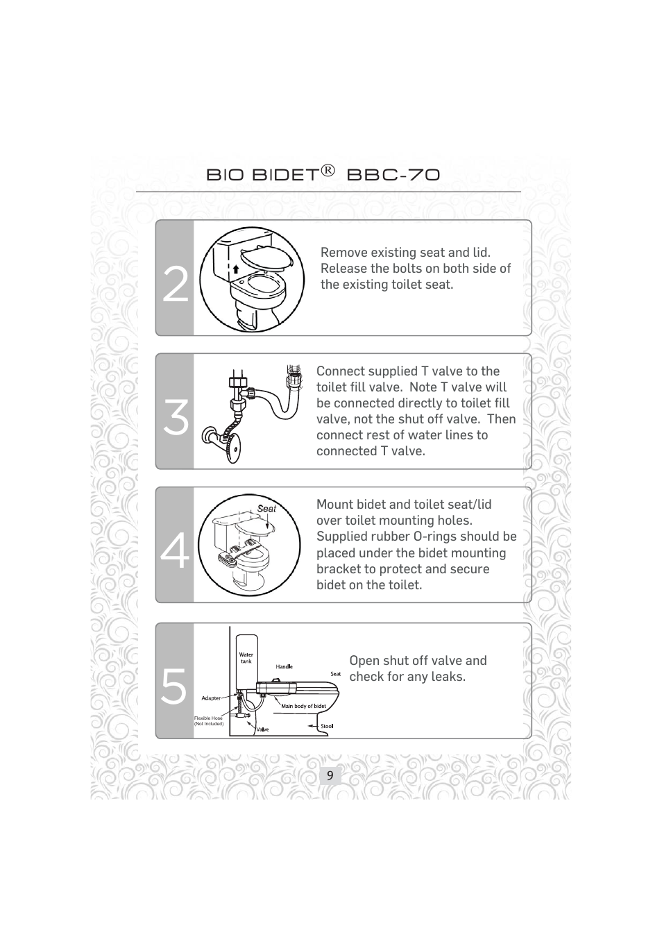 Bio Bidet Simplet Bidet Attachment BBC-70 User Manual | Page 9 / 13