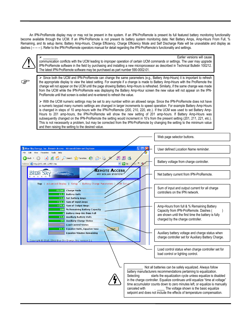 Blue Sky UCM User Manual | Page 10 / 23