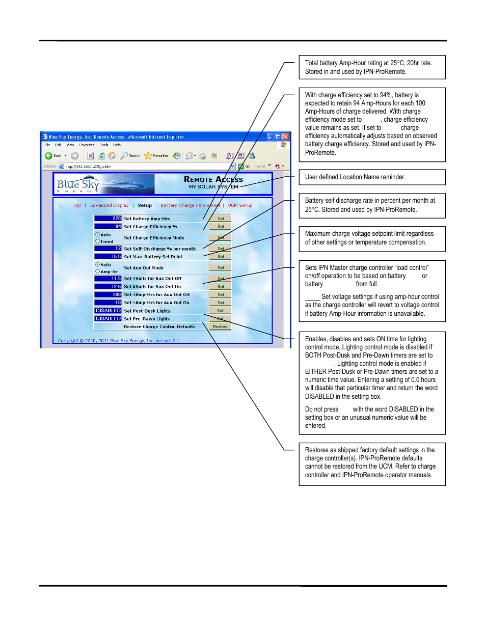 Blue Sky UCM User Manual | Page 12 / 23