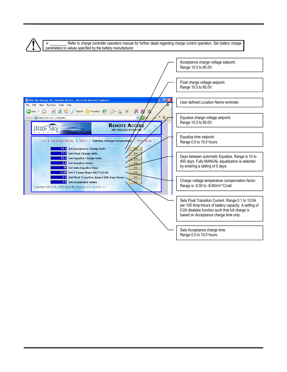 Blue Sky UCM User Manual | Page 13 / 23