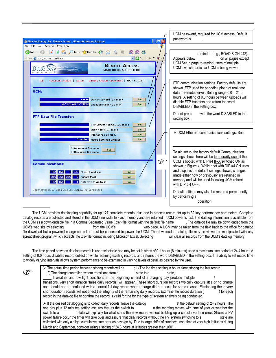 Dataloging | Blue Sky UCM User Manual | Page 14 / 23