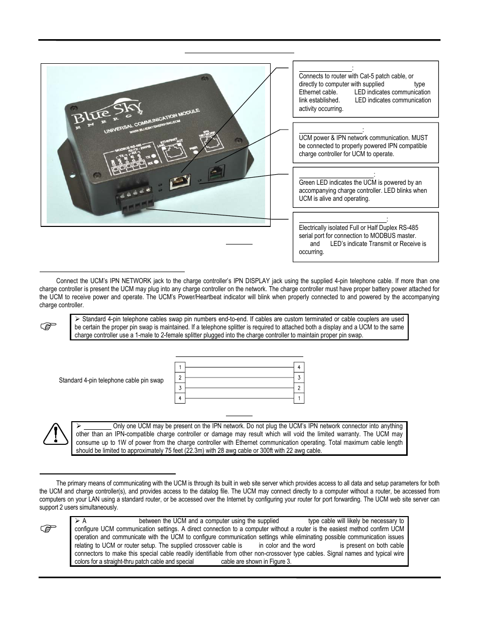 Ucm connection to the ipn network, Connecting to the ucm’s web site | Blue Sky UCM User Manual | Page 4 / 23