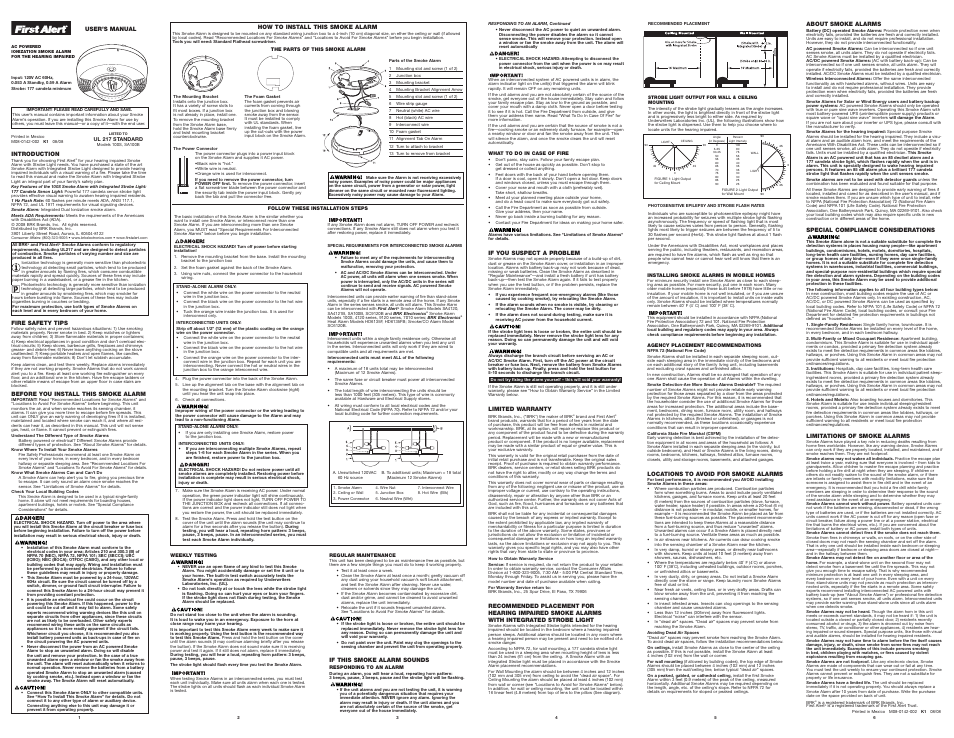 BRK electronic SA4120 User Manual | 1 page