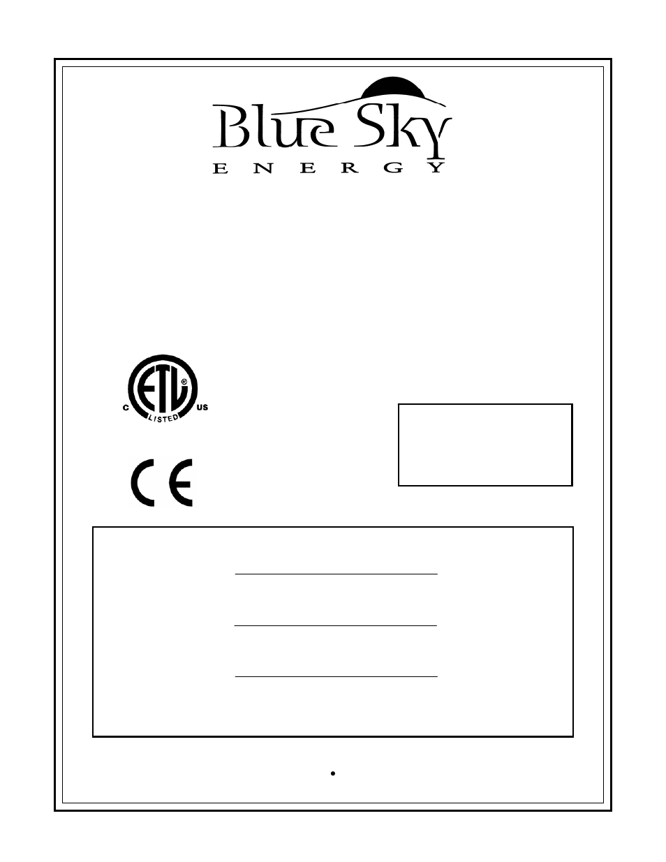 Blue Sky Solar Boost 50L User Manual | 27 pages