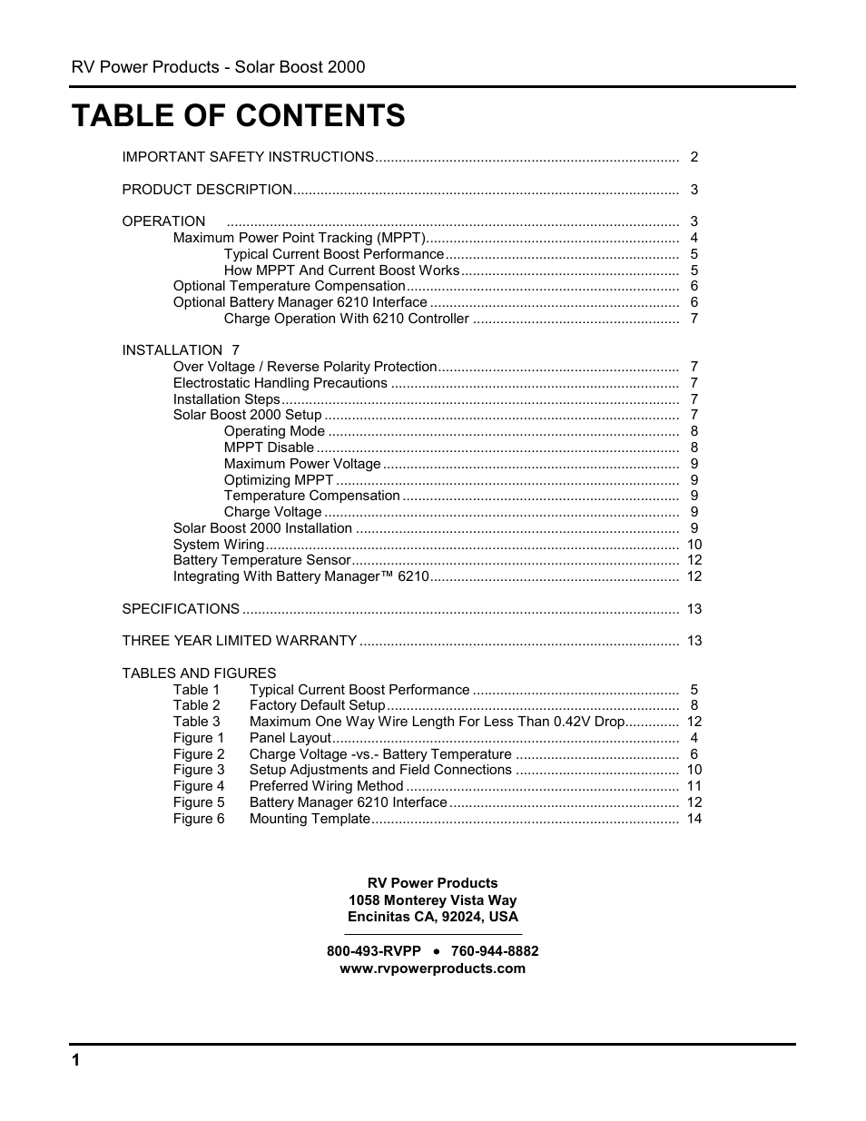 Blue Sky Solar Boost 2000 User Manual | Page 2 / 15