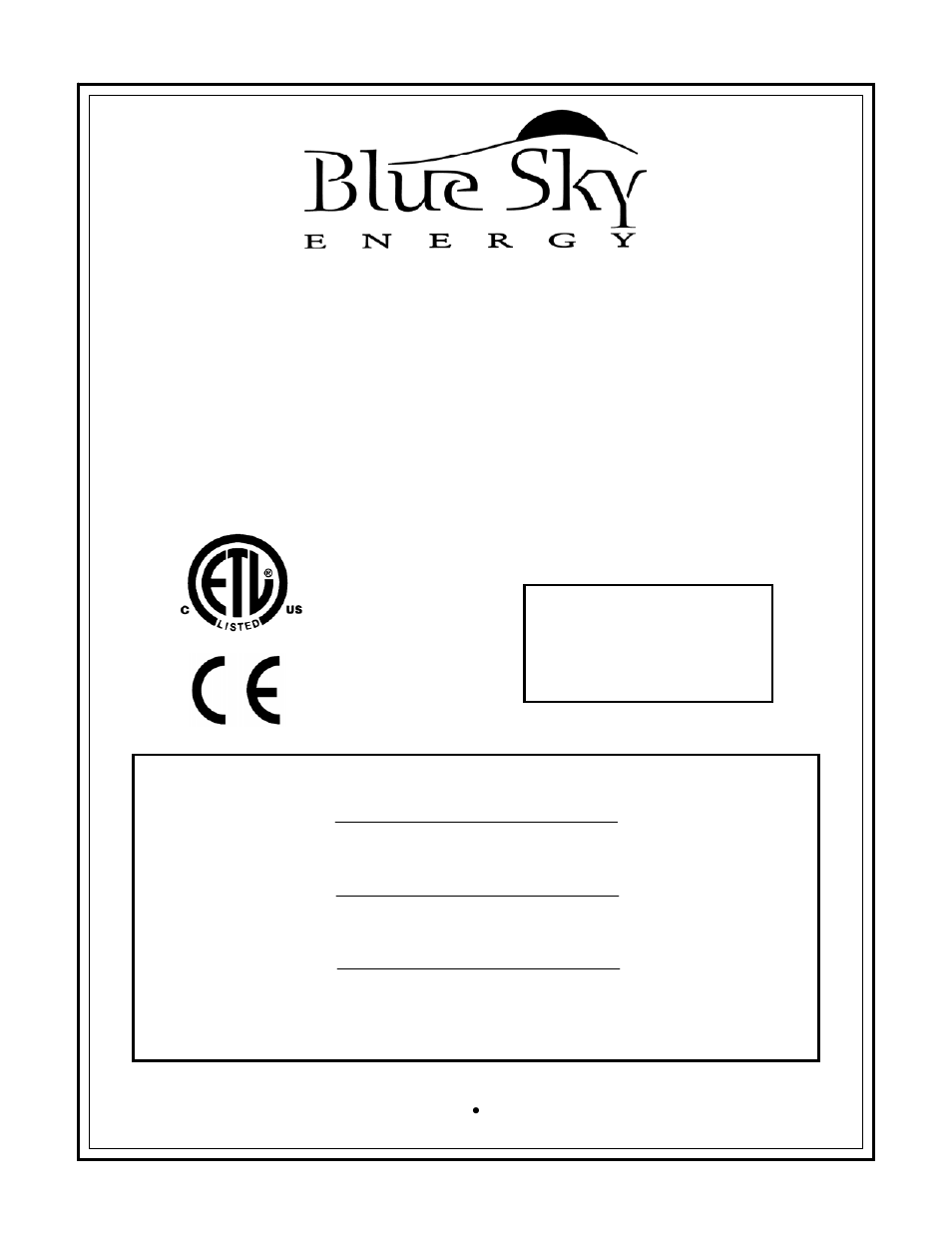 Blue Sky Solar Boost 6024HL User Manual | 28 pages