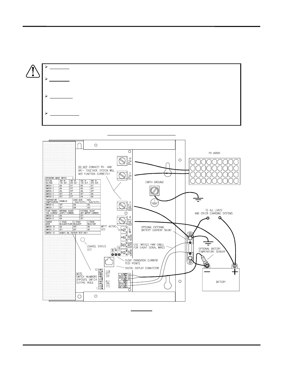 Over voltage / reverse polarity protection, Electrostatic handling precautions | Blue Sky Solar Boost 6024HL User Manual | Page 16 / 28