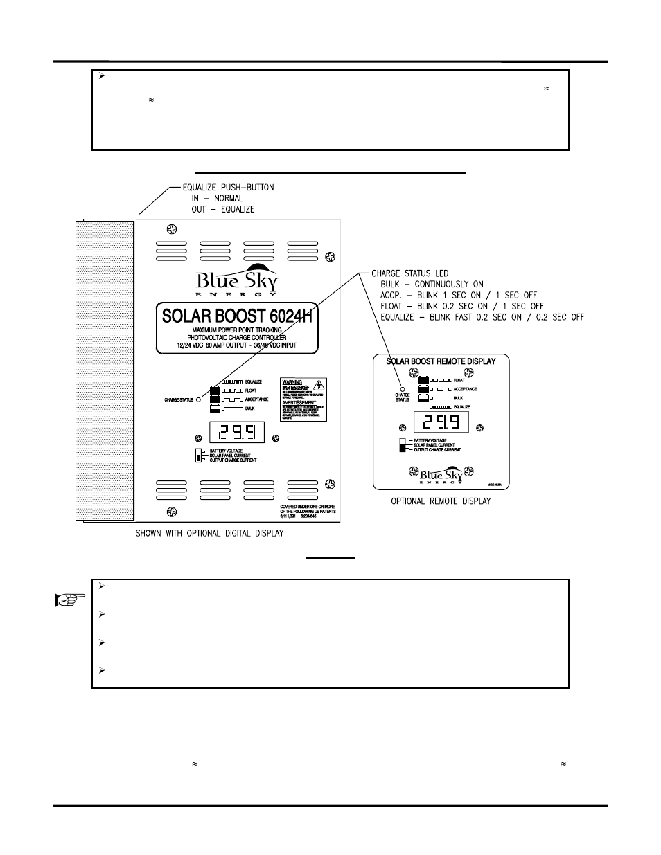 Optional digital display | Blue Sky Solar Boost 6024HL User Manual | Page 8 / 28
