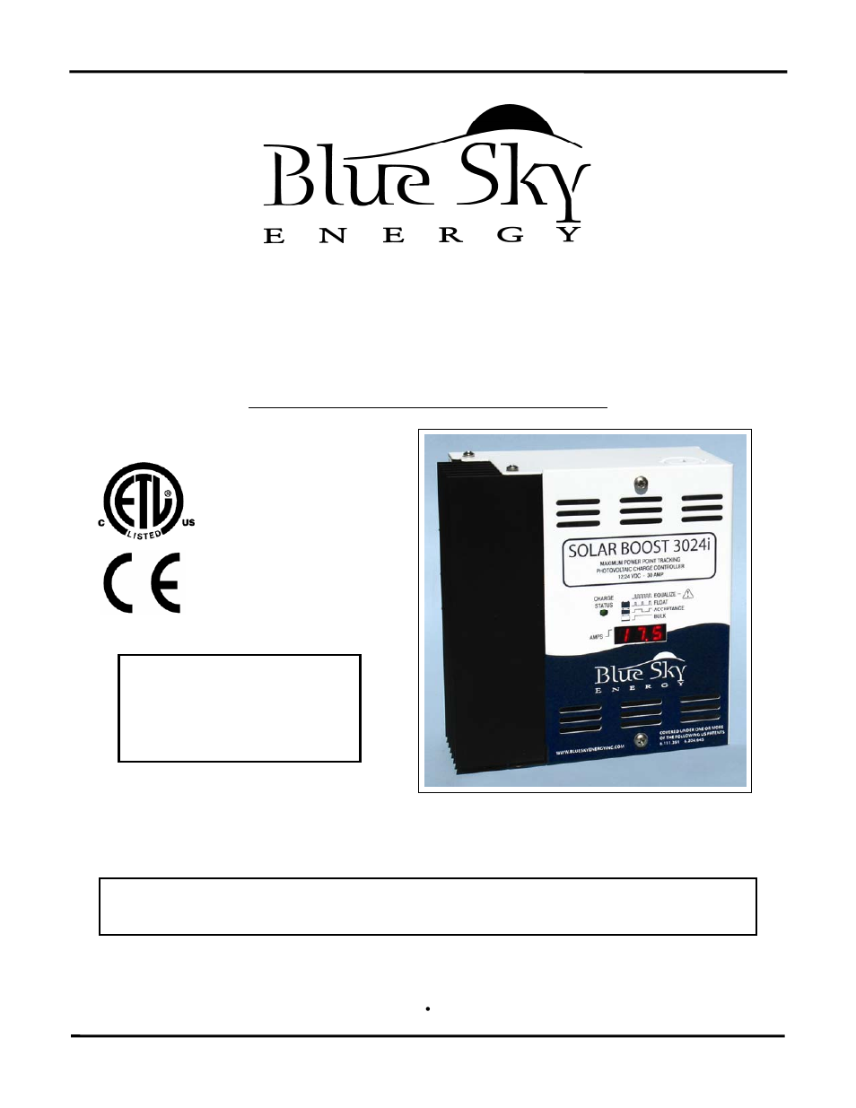 Solar boost™ 3024il | Blue Sky Solar Boost 3024iL User Manual | Page 33 / 64