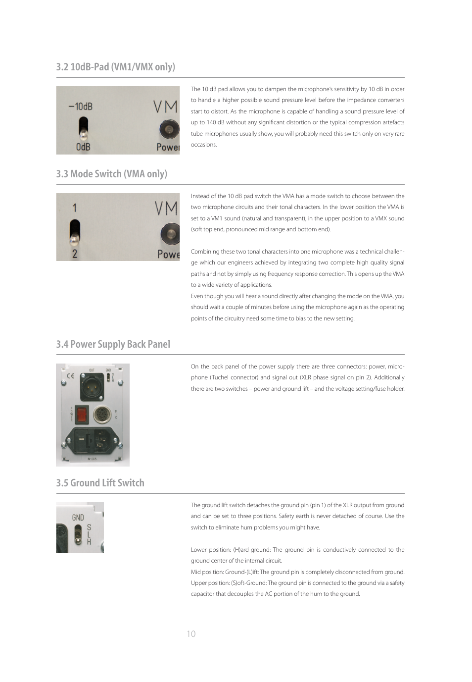 2 10db-pad (vm1/vmx only) | Brauner Microphones VMA User Manual | Page 10 / 16