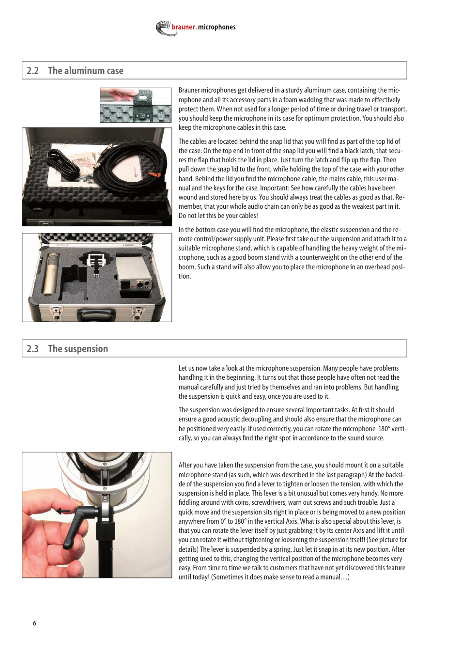 2 the aluminum case, 3 the suspension | Brauner Microphones VMX lite User Manual | Page 6 / 16