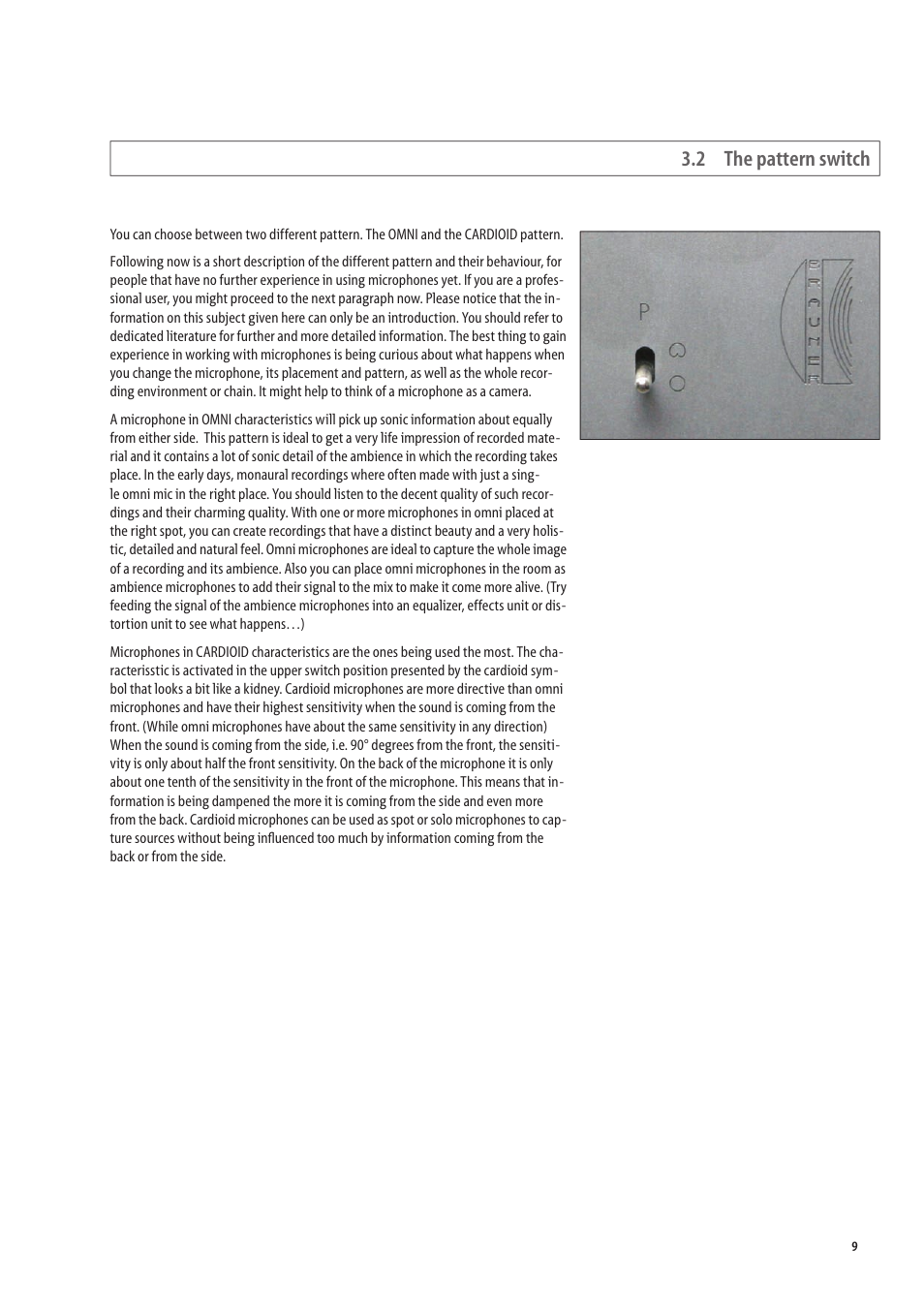 2 the pattern switch | Brauner Microphones VMX lite User Manual | Page 9 / 16