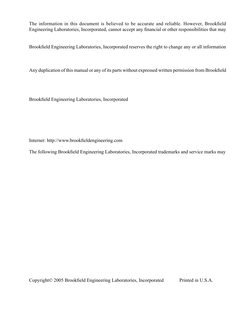 Brookfield BF35 User Manual | Page 5 / 23