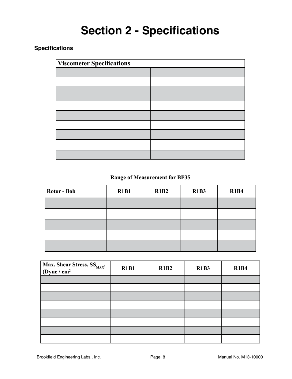Brookfield BF35 User Manual | Page 8 / 23