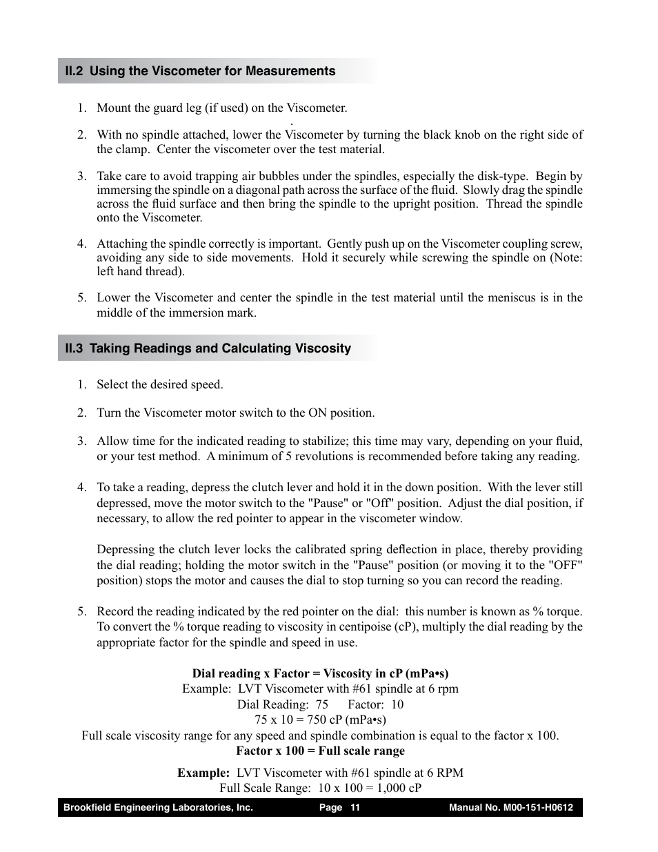 Brookfield Dial Stepper Viscometer User Manual | Page 11 / 35