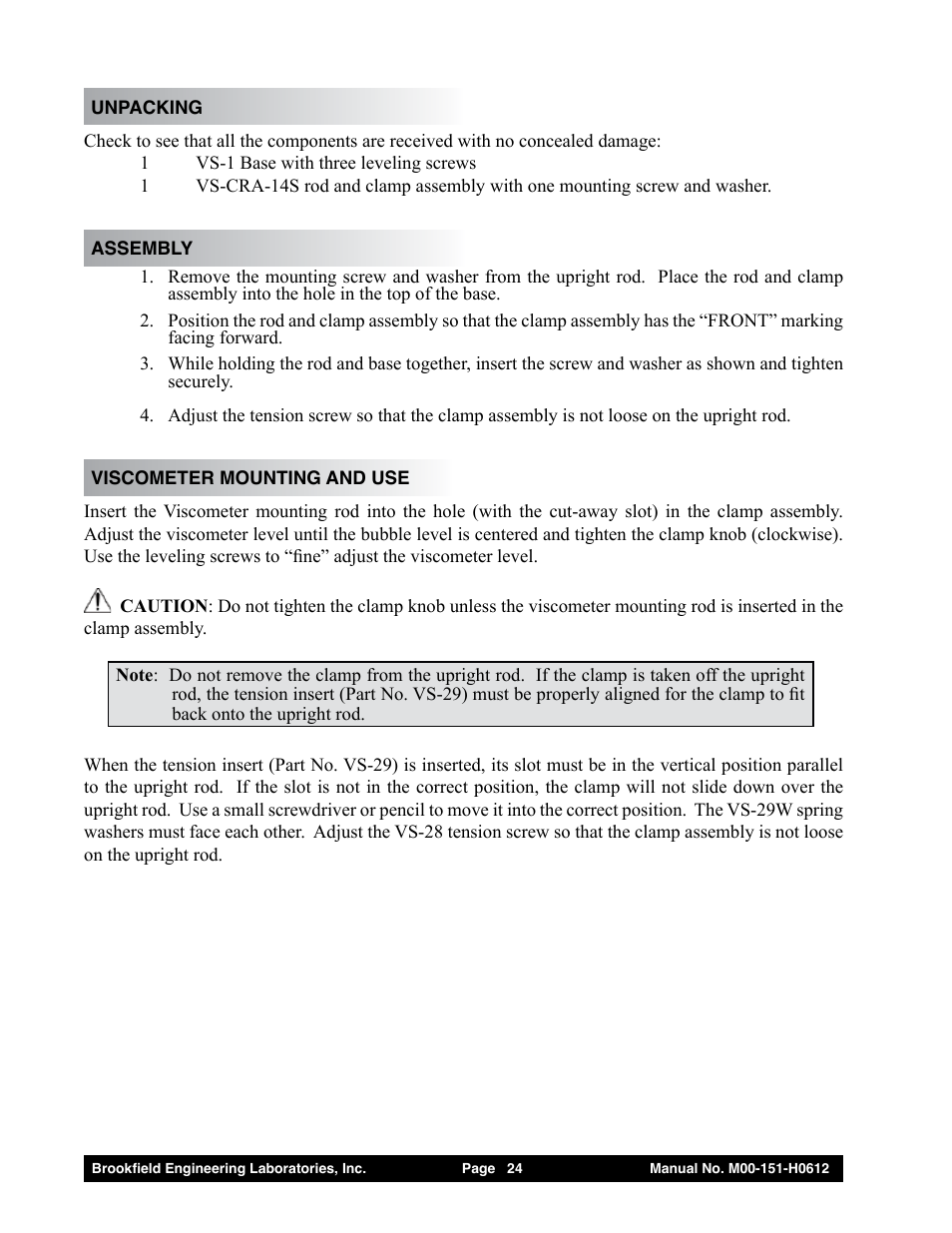 Brookfield Dial Stepper Viscometer User Manual | Page 24 / 35