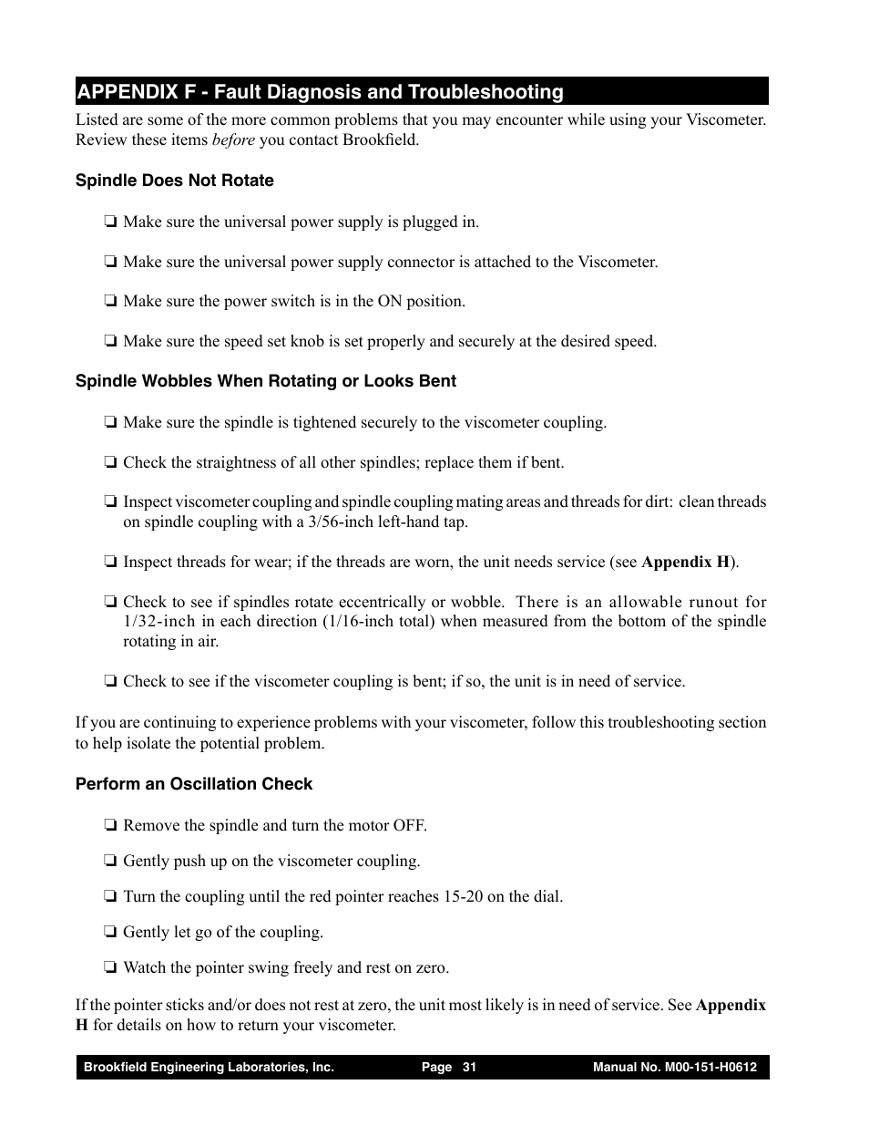 Brookfield Dial Stepper Viscometer User Manual | Page 31 / 35