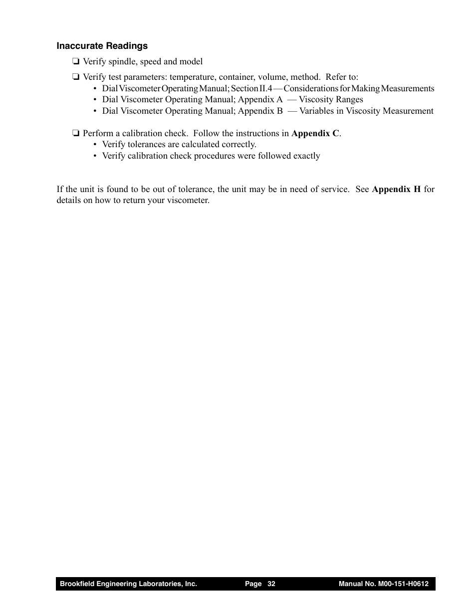 Brookfield Dial Stepper Viscometer User Manual | Page 32 / 35