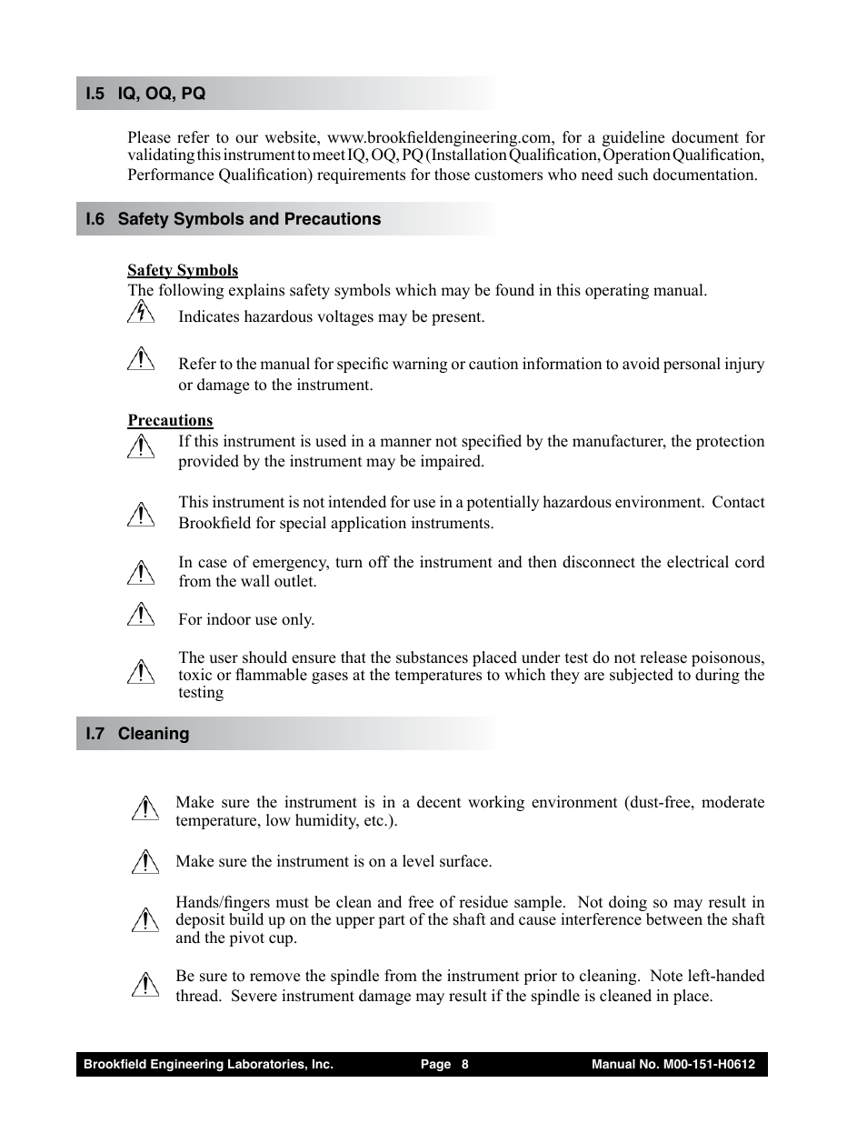 Brookfield Dial Stepper Viscometer User Manual | Page 8 / 35