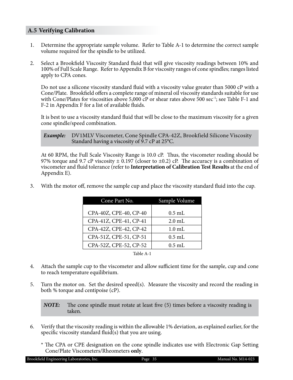 Brookfield DV1 Viscometer User Manual | Page 35 / 63
