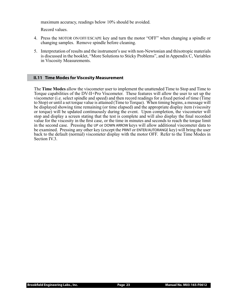 Brookfield DV2+Pro Viscometer User Manual | Page 23 / 101