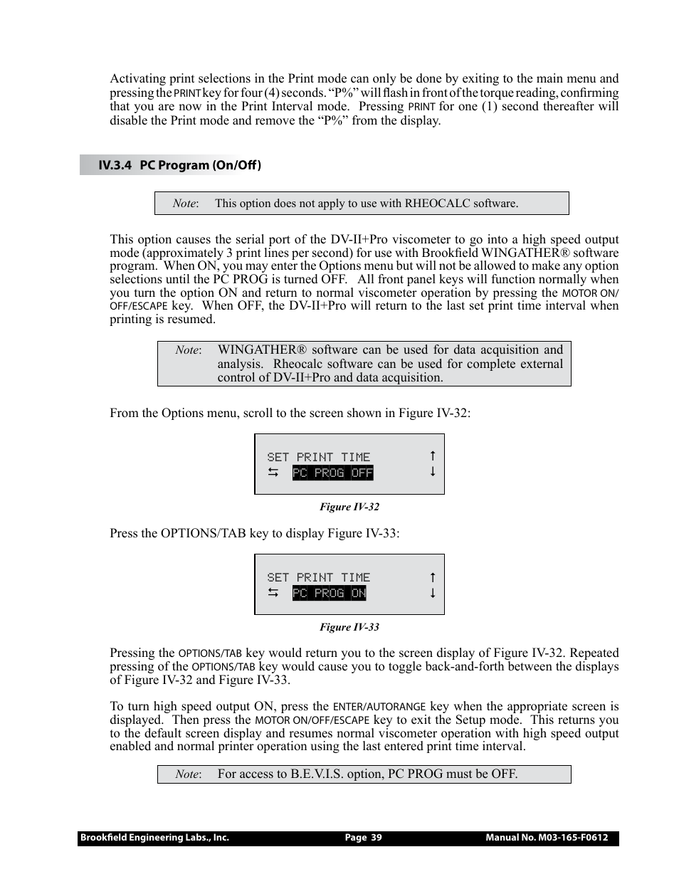 Brookfield DV2+Pro Viscometer User Manual | Page 39 / 101