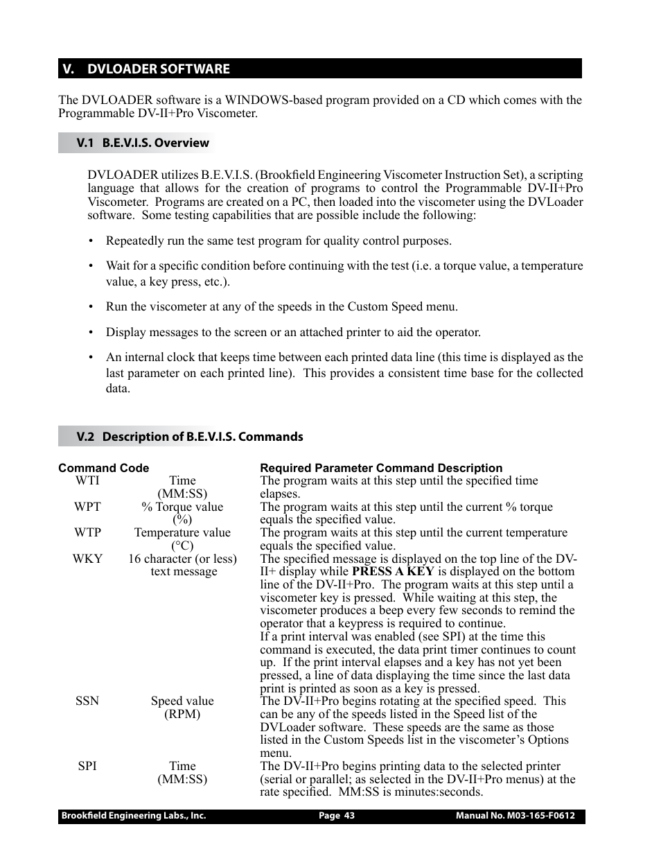 Brookfield DV2+Pro Viscometer User Manual | Page 43 / 101