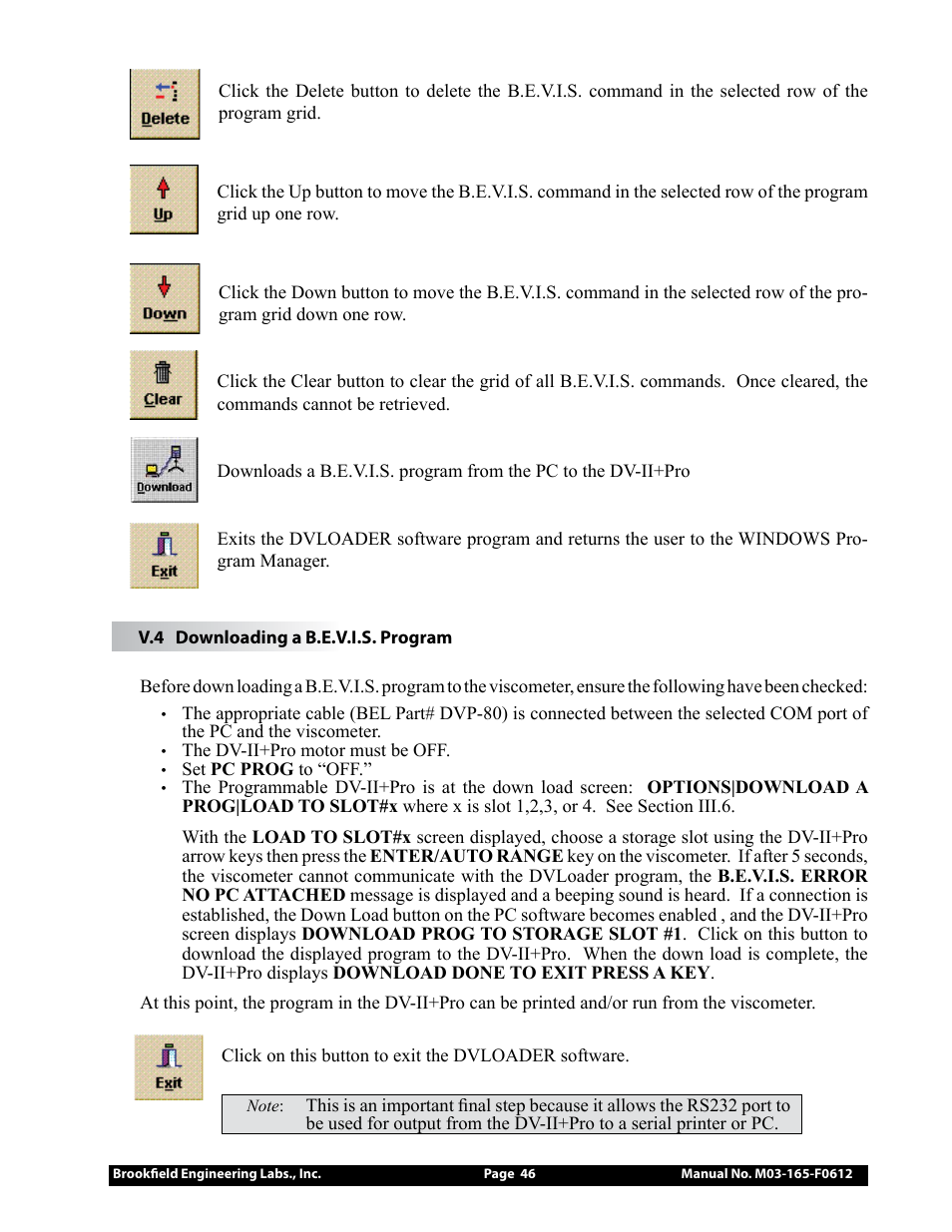 Brookfield DV2+Pro Viscometer User Manual | Page 46 / 101