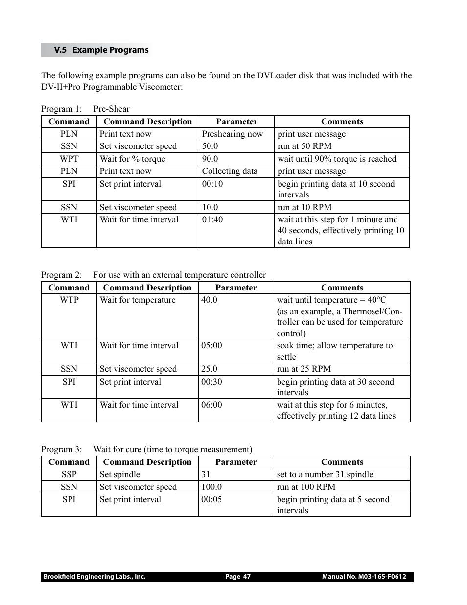 Brookfield DV2+Pro Viscometer User Manual | Page 47 / 101