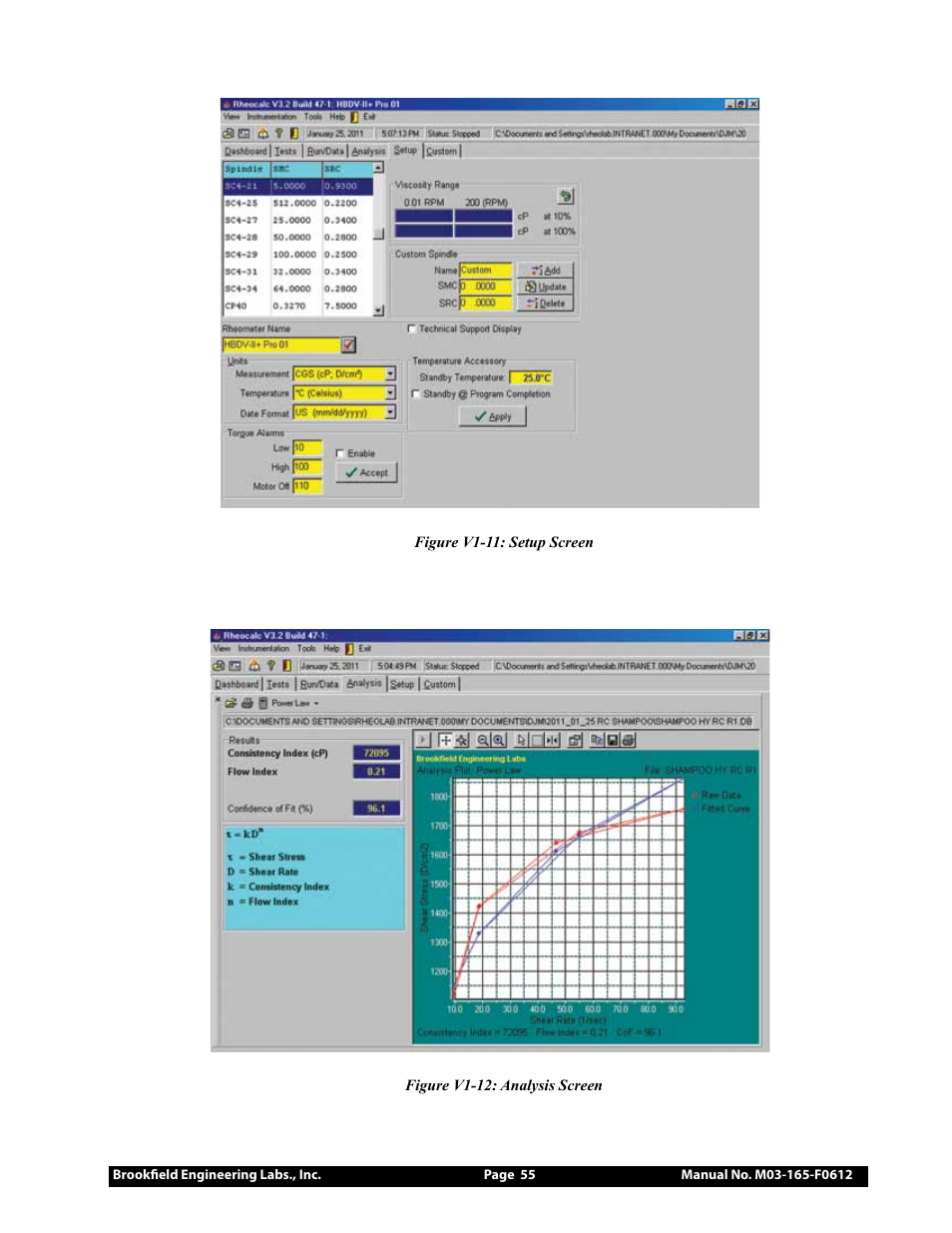 Brookfield DV2+Pro Viscometer User Manual | Page 55 / 101