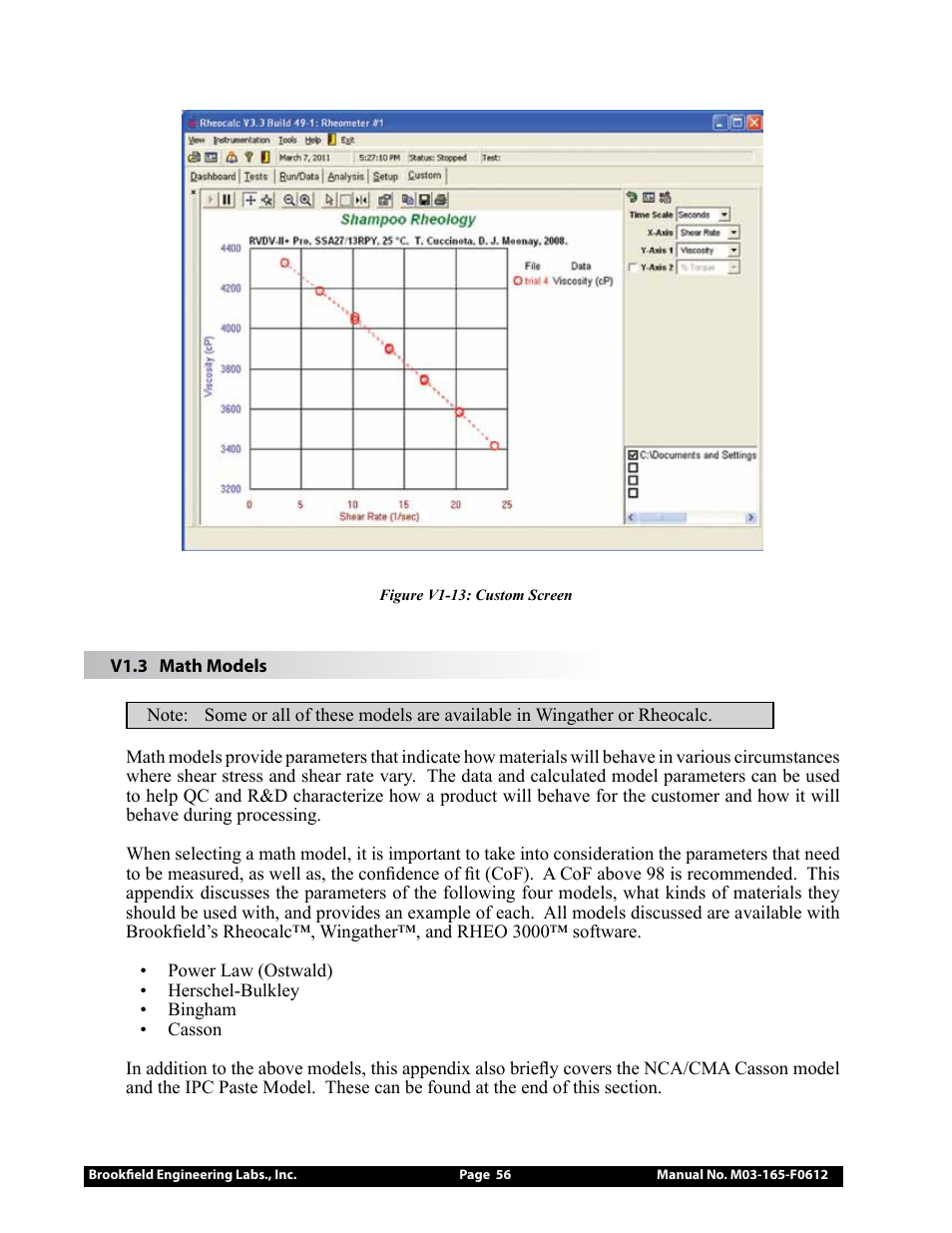 Brookfield DV2+Pro Viscometer User Manual | Page 56 / 101