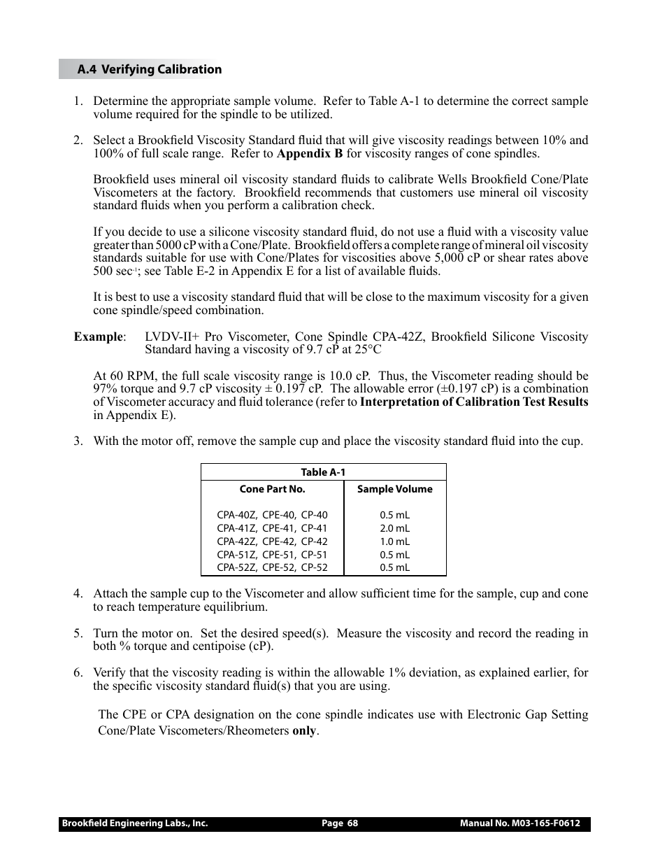 Brookfield DV2+Pro Viscometer User Manual | Page 68 / 101