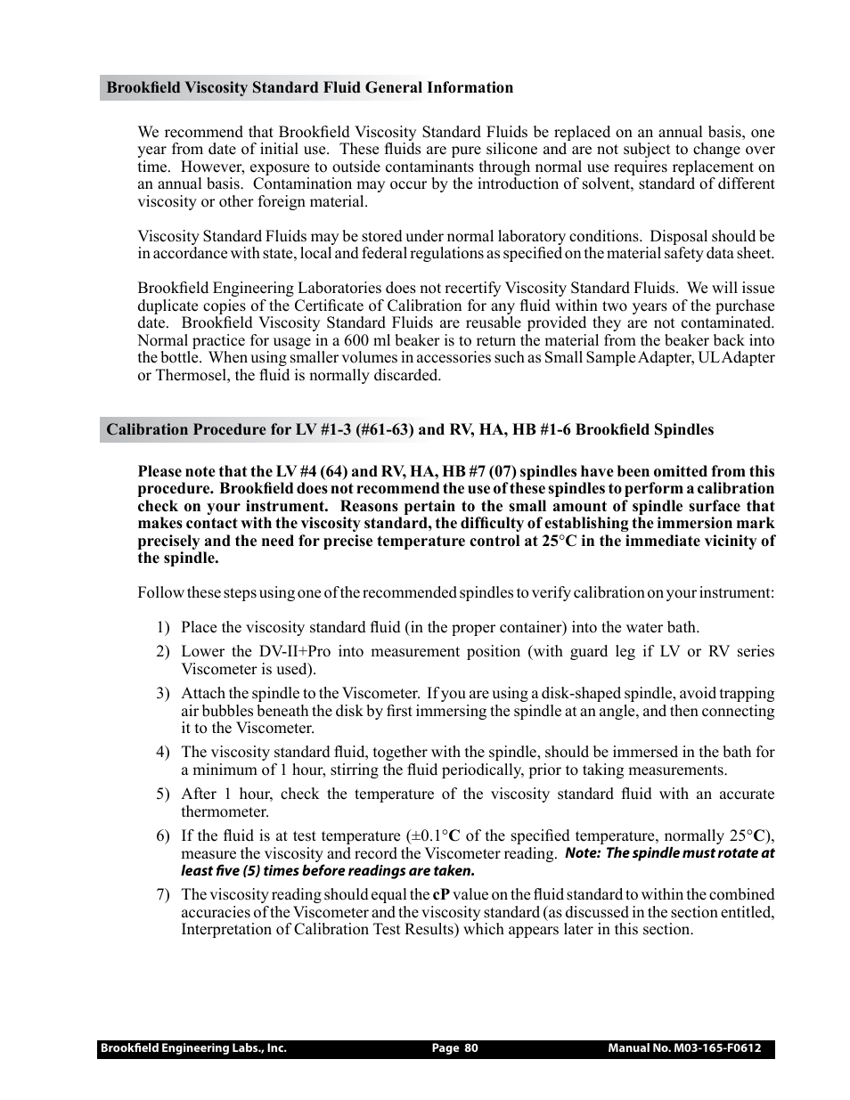 Brookfield DV2+Pro Viscometer User Manual | Page 80 / 101