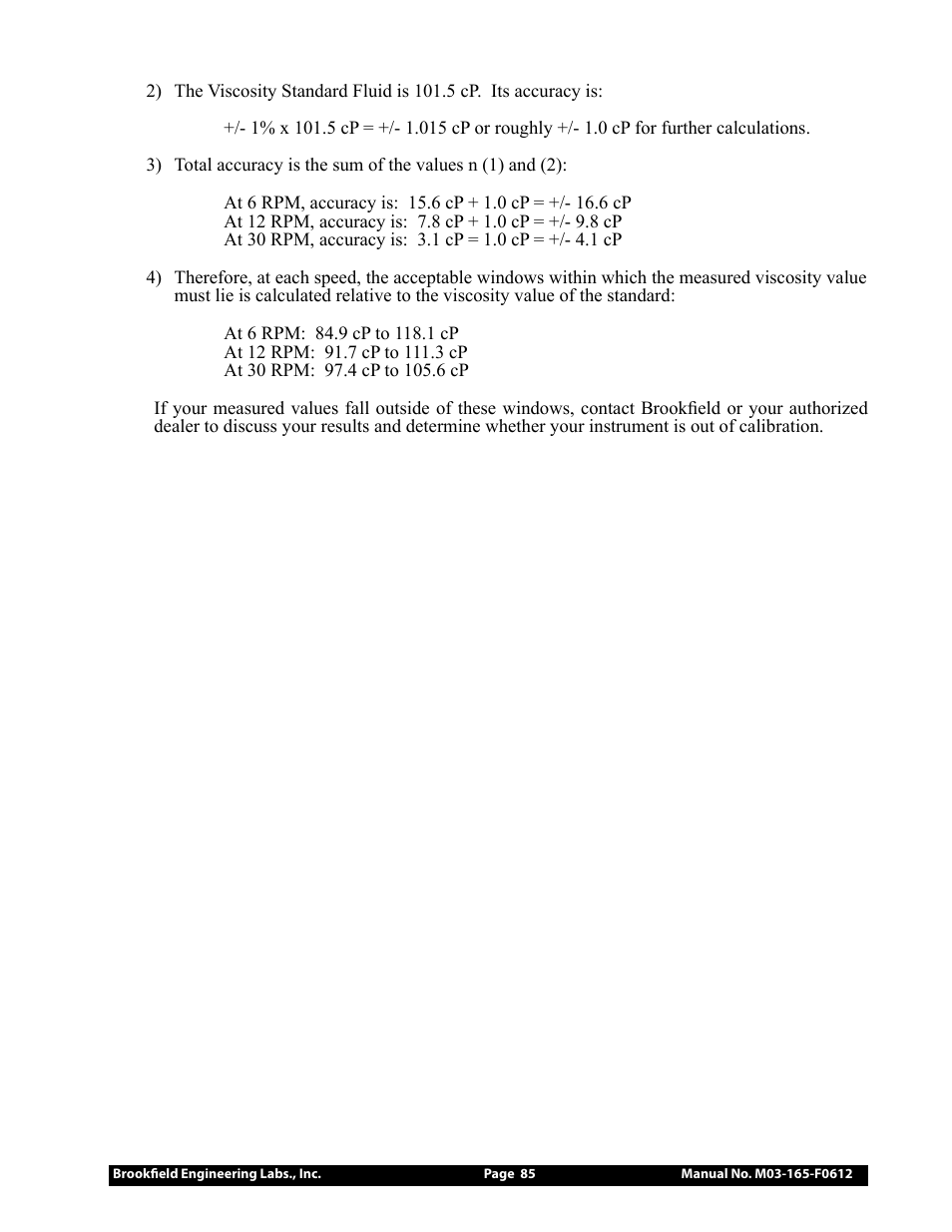 Brookfield DV2+Pro Viscometer User Manual | Page 85 / 101