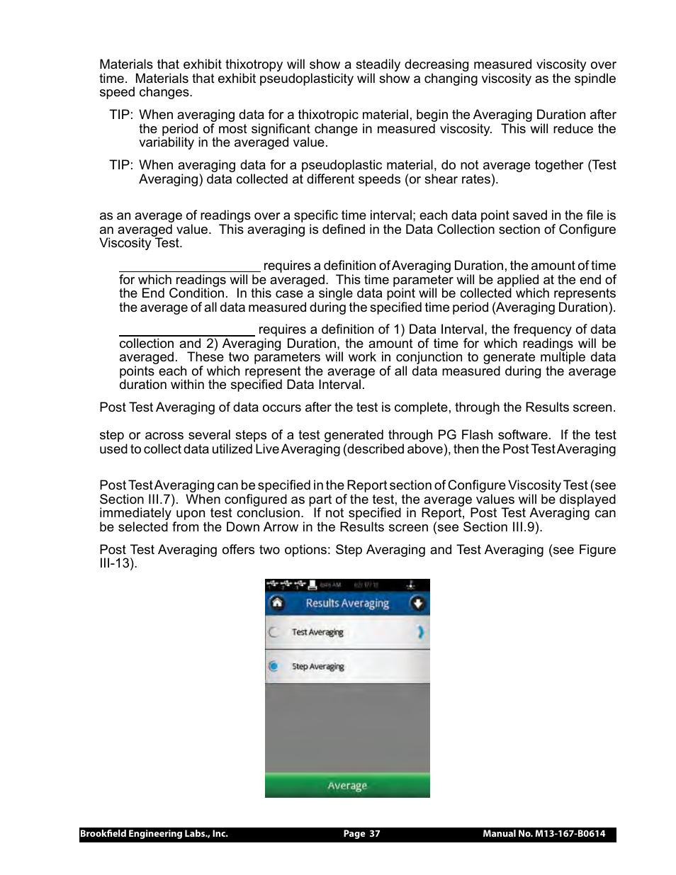Brookfield DV2T Extra Viscometer User Manual | Page 37 / 95