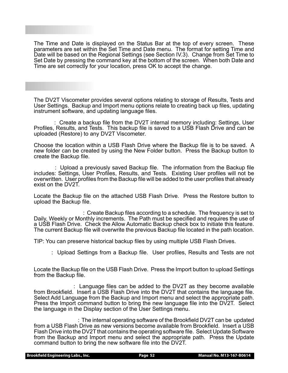 Brookfield DV2T Viscometer User Manual | Page 52 / 95