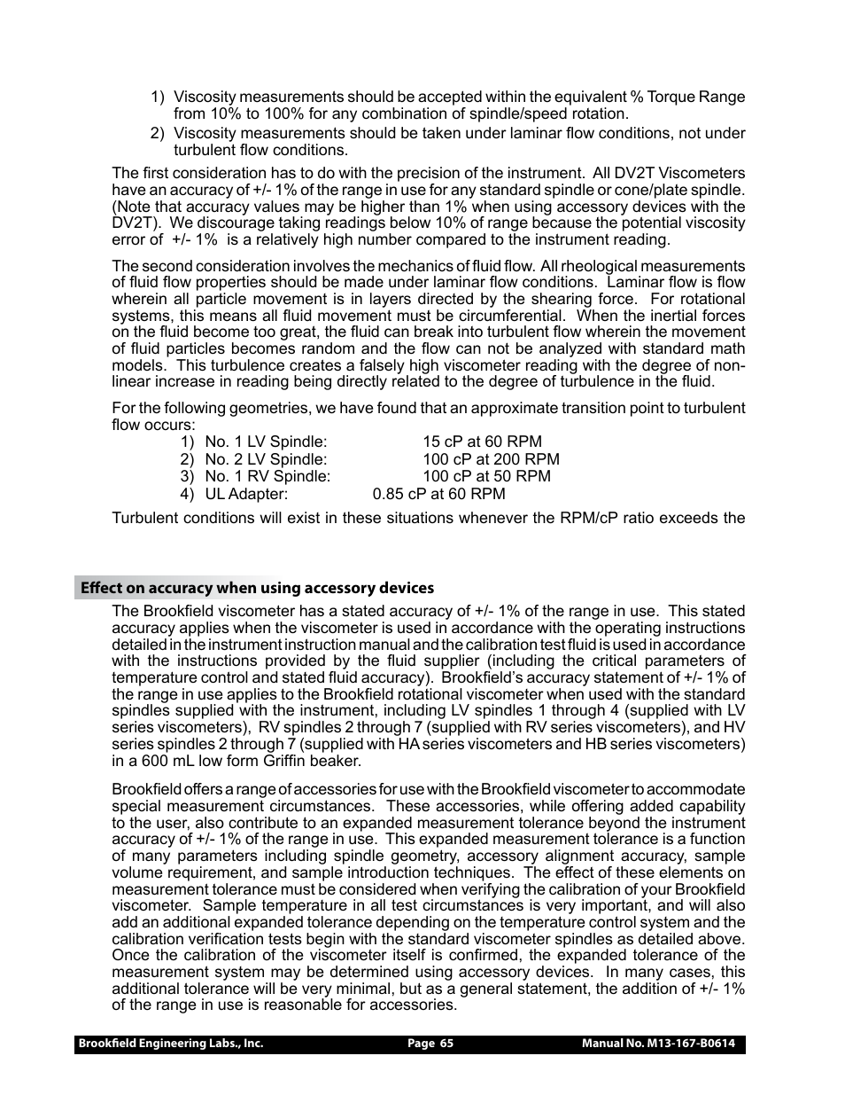 Brookfield DV2T Viscometer User Manual | Page 65 / 95